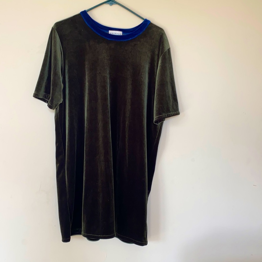 Drifter Ringer Velvet T-Shirt Dress, L